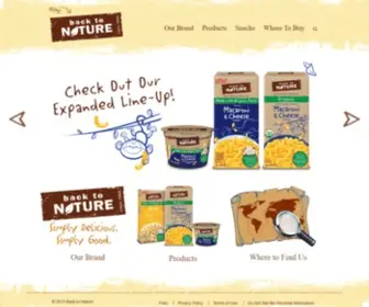 Backtonaturemeals.com(Back to Nature foods are made with simple and delicious ingredients) Screenshot