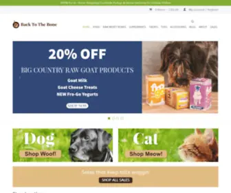 Backtothebone.ca(Raw Dog & Cat Food Delivery Burlington & Oakville) Screenshot