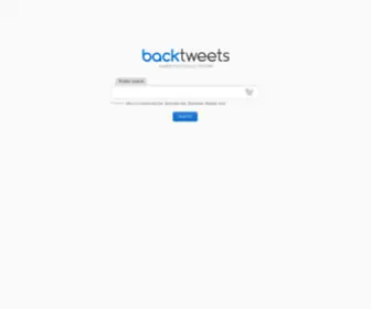 Backtweets.com(Twitter Search) Screenshot