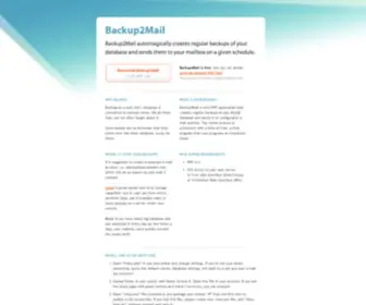 Backup2Mail.com(Send MySQL database backup to your mailbox) Screenshot