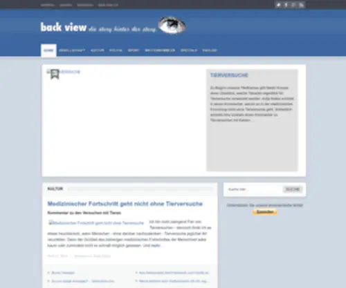 Backview.eu(Online Journalismus von jungen Medienmachern) Screenshot