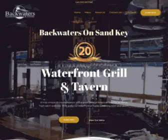 Backwatersonsandkey.com(Waterfront Restaurant) Screenshot