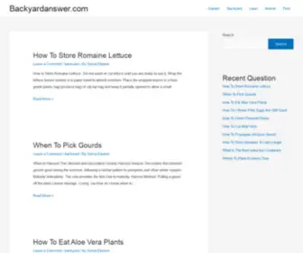 Backyardanswer.com(Answer And Give Tips To Your Backyard) Screenshot