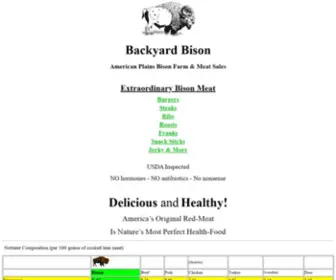 Backyardbison.com(Backyard Bison) Screenshot