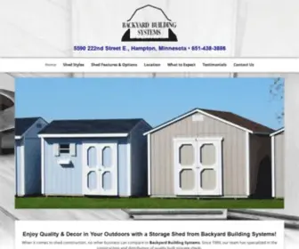 Backyardbuildingsystems.com(Wooden Sheds) Screenshot