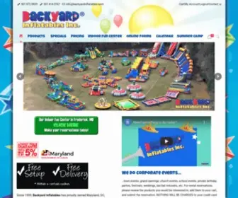 Backyardinflatables.com(Backyard Inflatables) Screenshot