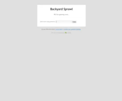 Backyardsprawl.com(Backyard Sprawl) Screenshot