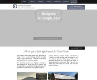 Backyardstjoseph.com(Backyard Portable Buildings) Screenshot