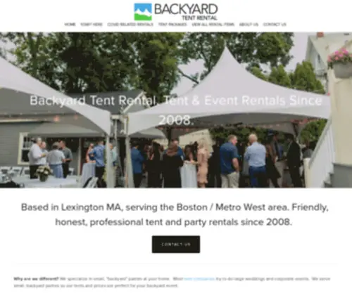 Backyardtentrental.com(Backyardtentrental) Screenshot