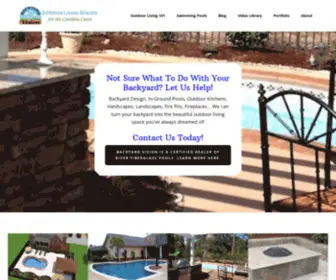 Backyardvision.com(Outdoor Living Spaces for the Carolina Coast) Screenshot