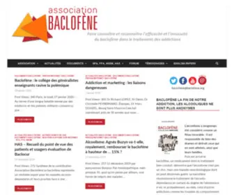 Baclofene.org(Association BACLOFENE) Screenshot