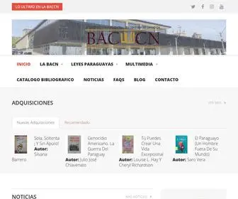 Bacn.gov.py(Biblioteca y Archivo del Congreso Nacional) Screenshot