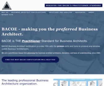 Bacoe.org(Business Architect Training and Business Architecture Services) Screenshot