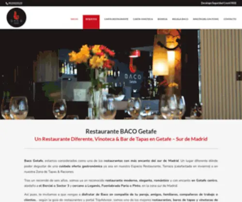 Bacogetafe.es(Restaurante & Vinoteca Baco Getafe) Screenshot