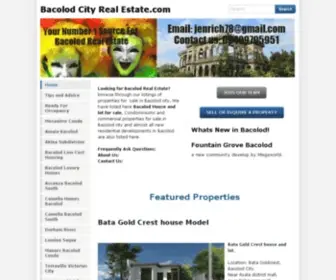 Bacolodcityrealestate.com(Bacolod City Real Estate.com) Screenshot