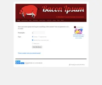 Baconipsum.com(Bacon Ipsum) Screenshot