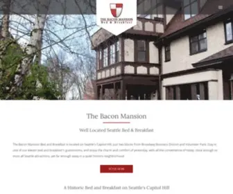 Baconmansion.com(The Bacon Mansion Bed & Breakfast on Seattle's Capitol Hill) Screenshot