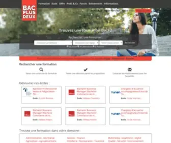 BacPlusdeux.com(Formation, stage, alternance, et emploi de bac à bac) Screenshot