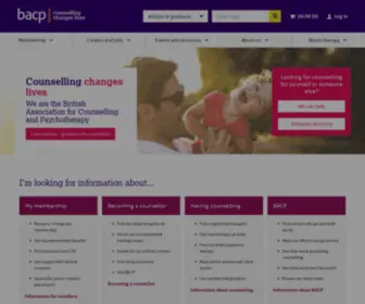 BacPregister.co.uk(British Association for Counselling and Psychotherapy) Screenshot