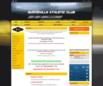 Bacsports.org(Burnsville Athletic Club) Screenshot