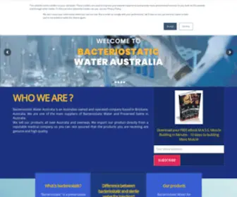 Bacteriostaticwateraustralia.com.au(Sterile Bacteriostatic Water for Injection Sydney Australia) Screenshot