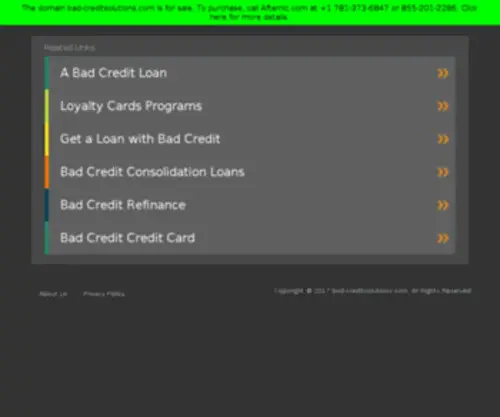 Bad-Creditsolutions.com(Payday Loans & Cash Advances) Screenshot