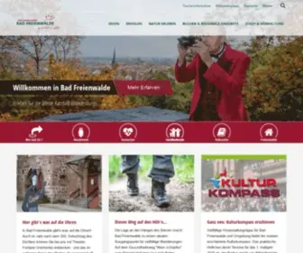 Bad-Freienwalde.de(Webseite Kurstadt und Moorheilbad Bad Freienwalde) Screenshot