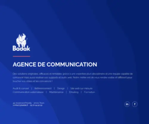 Badak.fr(Badak, Agence de communication à Tours (Indre-et-Loire)) Screenshot