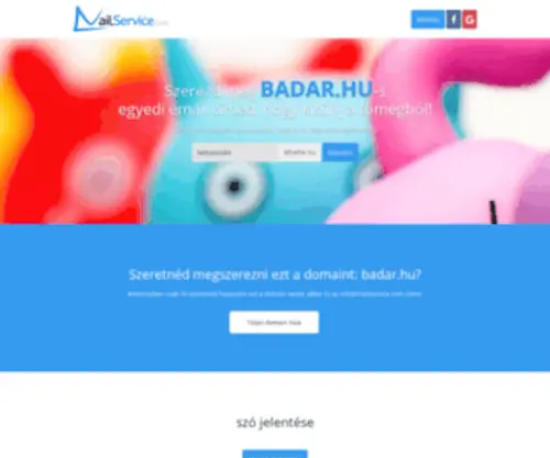 Badar.hu(Ingyenes emailcím domainnel) Screenshot