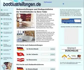 Badausstellungen.de(PLZ-Liste der Badausstellungen in Deutschland) Screenshot
