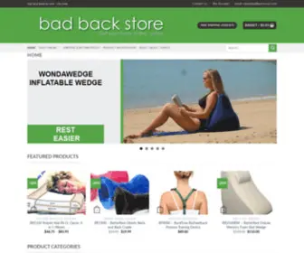 Badbackstore.com(Ergonomic and orthopedic products) Screenshot