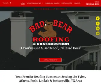 Badbearroofing.com(Bad Bear Roofing & Construction) Screenshot