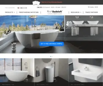 Badeloft.com(Freistehende Mineralguss Badewannen und Waschtische) Screenshot