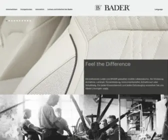Bader-Leather.com(BADER Leather) Screenshot