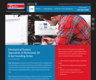 Badermechanicalinc.com(Mechanical Services) Screenshot