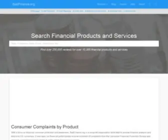 Badfinance.org(Review and Analysis of Financial Products and Services) Screenshot