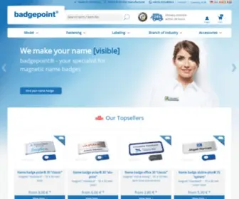 Badgepoint.com(Bestellen Sie Ihre Namensschilder bei badgepoint®) Screenshot