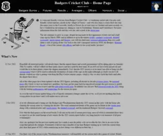 Badgerscc.org.uk(Wandering friendly cricket in Surrey and beyond) Screenshot
