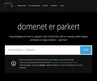 Badgersoft.net(Domenenavnet er parkert hos SYSE) Screenshot