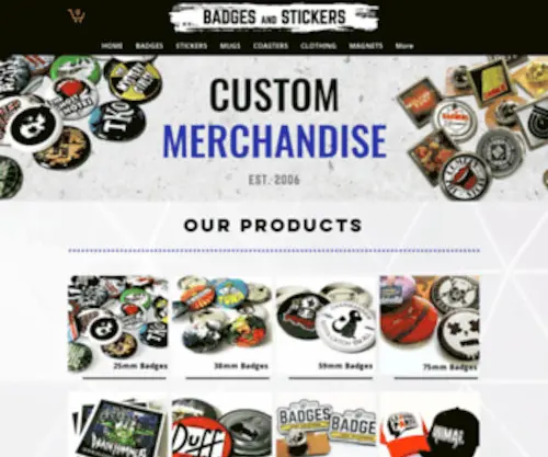 Badgesandstickers.co.uk(Badges And Stickers) Screenshot