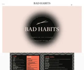 Badhabitsnyc.com(Bad Habits) Screenshot