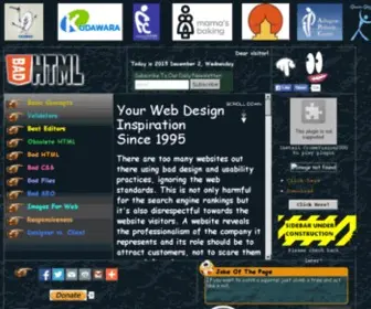 Badhtml.com(Bad HTML) Screenshot