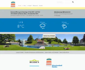 Badi-Heiden.ch(Schwimmbad Heiden) Screenshot