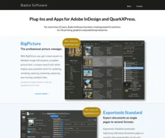 Badiaxt.com(Badia Software. XTensions for QuarkXPress and Plug) Screenshot