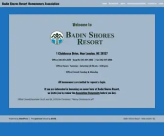 Badinshores.org(Badin Shores Resort Homeowners Association) Screenshot