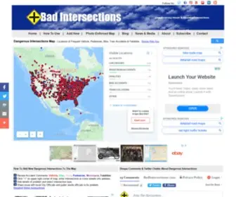 Badintersections.com(Map of Deadly Car Intersections) Screenshot