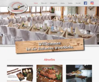 Badische-Wurstkueche.de(Badische Wurstküche Östringen) Screenshot