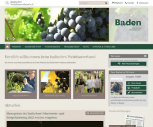 Badischer-Weinbauverband.de(Weinbauverband) Screenshot