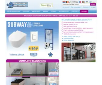 Badkamerdiscount.com(Badkamer Discount online badkamer en sanitair design) Screenshot