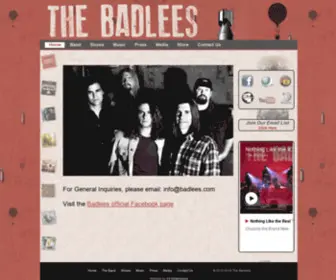 Badlees.com(The Badlees Official Website The Badlees website sidebar The Badlees) Screenshot